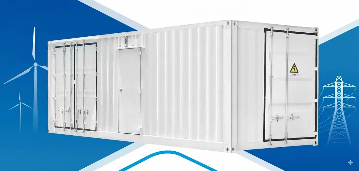 High-voltage power transformer installed at an electrical substation with bushings, cooling radiators, and overhead transmission connections.