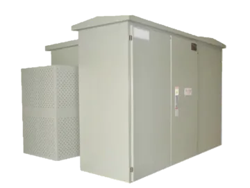 A studio-quality image of a grey oil-immersed distribution transformer featuring a large corrugated cooling tank, high-voltage porcelain bushings, and a top-mounted cylindrical oil conservator tank.